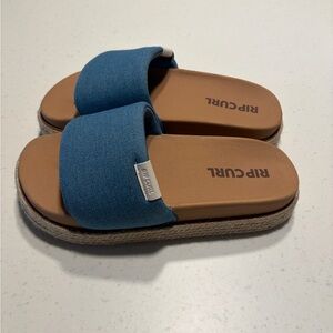Rip Curl Premium Surf Bloom Espadrille Slides NWOT Size 7